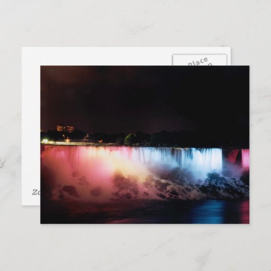 niagara herfsten ' s nachts briefkaart (Voorkant / Achterkant)