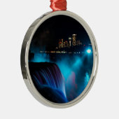 Niagara Herfsten 's nachts Metalen Ornament (Rechts)