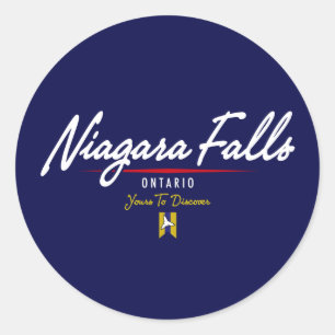 Niagara Herfsten Script Ronde Sticker
