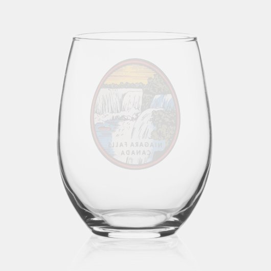 Niagara Herfsten Stemless wijnglazen Wijnglas Zonder Voet (Achterkant)