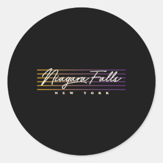 Niagara Herfsten Stijl Ronde Sticker