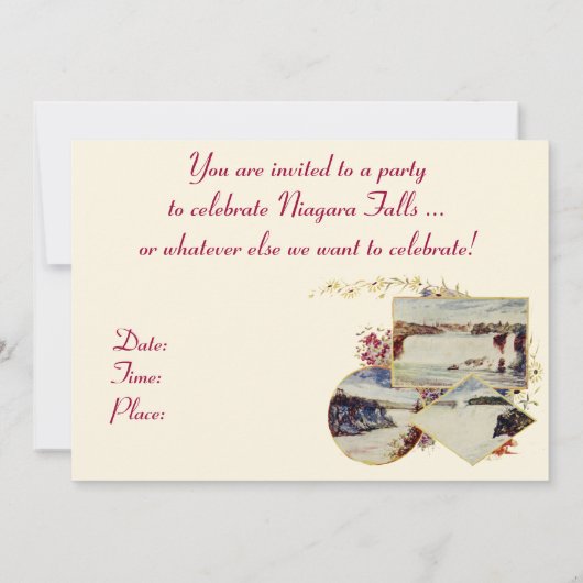  Niagara Herfsten Summer Party Invitation Kaart (Achterkant)