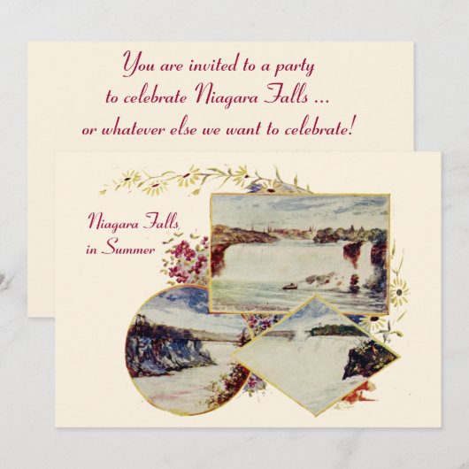  Niagara Herfsten Summer Party Invitation Kaart (Voorkant / Achterkant)