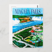 Niagara-Herfsten, uitzicht, Canada, vintage Briefkaart (Voorkant / Achterkant)