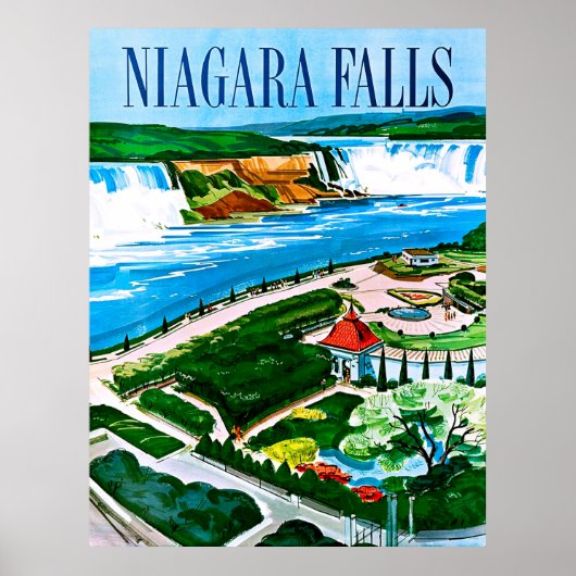 Niagara-Herfsten, uitzicht, Canada, vintage Poster (Voorkant)