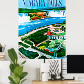Niagara-Herfsten, uitzicht, Canada, vintage Poster (Thuiskantoor)
