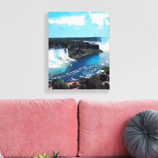 NIAGARA HERFSTEN - UITZICHT CANVAS AFDRUK (Insitu (Woonkamer))