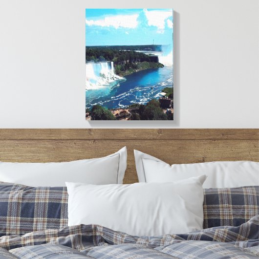 NIAGARA HERFSTEN - UITZICHT CANVAS AFDRUK (Insitu (Slaapkamer))
