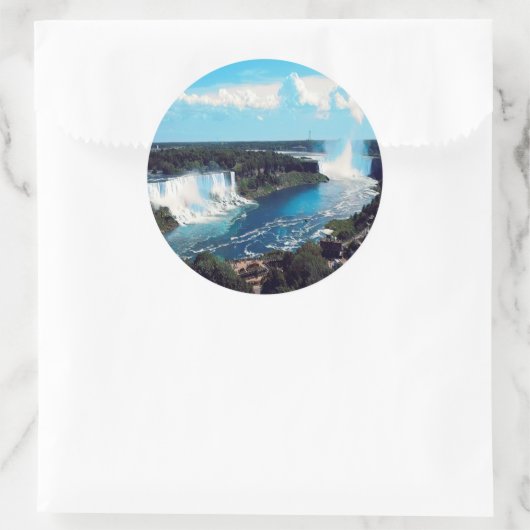 NIAGARA HERFSTEN - UITZICHT RONDE STICKER (Tas)