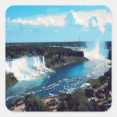 NIAGARA HERFSTEN - UITZICHT VIERKANTE STICKER (Voorkant)