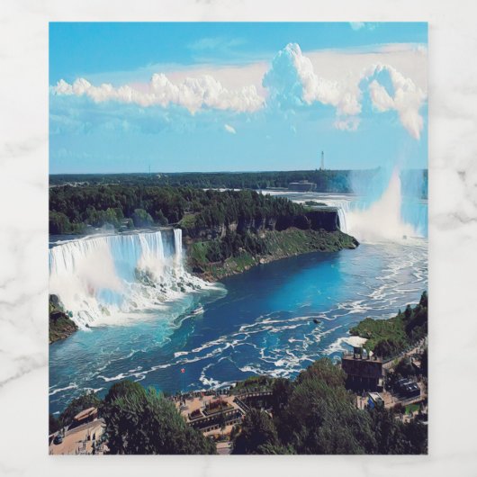 NIAGARA HERFSTEN - UITZICHT WIJN ETIKET (Enkel label)