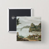 Niagara-Herfsten van Goat Island Vierkante Button 5,1 Cm (Voorkant /achterkant)