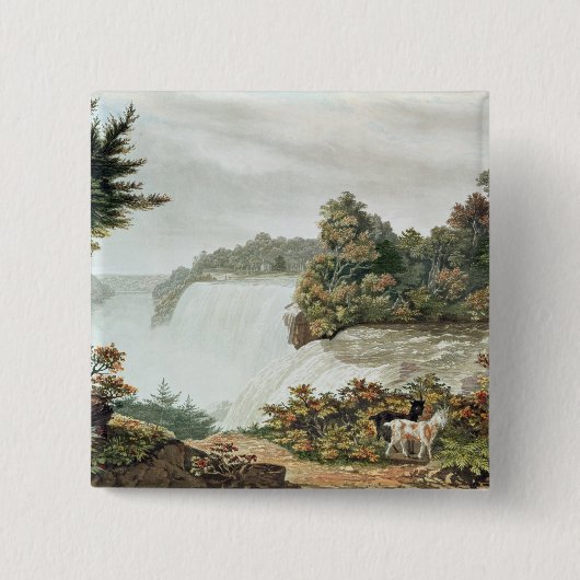 Niagara-Herfsten van Goat Island Vierkante Button 5,1 Cm (Voorkant)