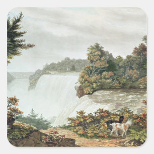 Niagara-Herfsten van Goat Island Vierkante Sticker