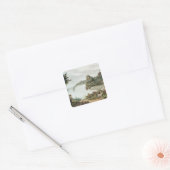 Niagara-Herfsten van Goat Island Vierkante Sticker (Envelop)