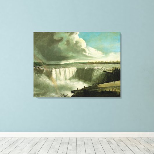 Niagara Herfsten van Table Rock van John Vanderlyn Canvas Afdruk (Insitu (Houten vloer))