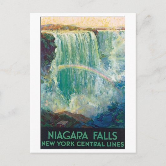 Niagara Herfsten Vintage Travel Poster Briefkaart (Voorkant)