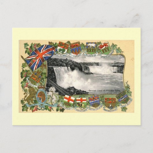 Niagara Herfsten, Vintage van Canada Briefkaart (Voorkant)