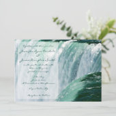 Niagara Herfsten Waterfall Wedding Invitations Kaart (Staand voorkant)