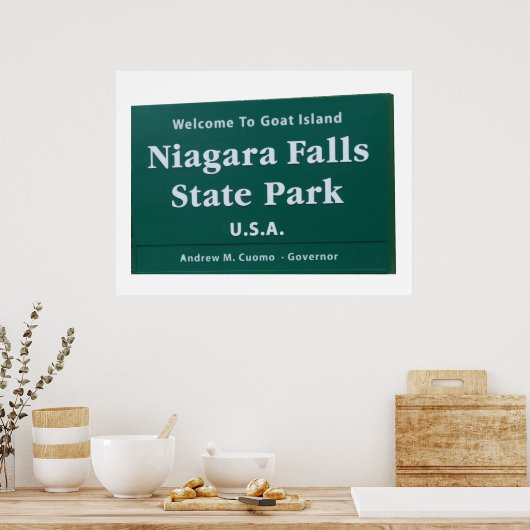 Niagara Herfsten welkom bord Poster (Keuken)