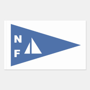 Niagara Herfsten Yacht Club Burgee Rechthoek Stick Rechthoekige Sticker