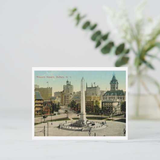 Niagara Square, Buffalo, NY  Briefkaart (Staand voorkant)