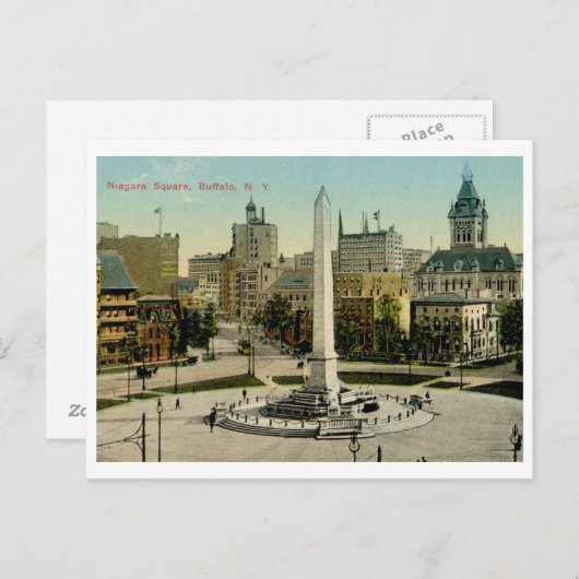 Niagara Square, Buffalo, NY  Briefkaart (Voorkant / Achterkant)