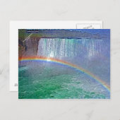 Niagara waterval regenbooggebied briefkaart (Voorkant / Achterkant)