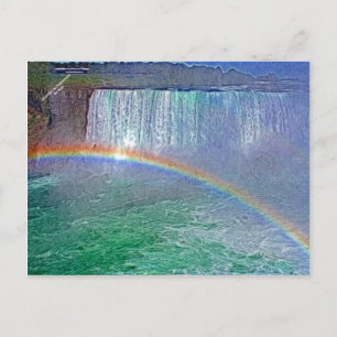 Niagara waterval regenbooggebied briefkaart