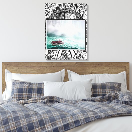 Niagra Herfsten aan de goede kant Canvas Afdruk (Insitu (Slaapkamer))