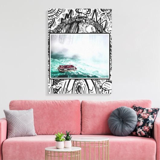 Niagra Herfsten aan de goede kant Canvas Afdruk (Insitu (Woonkamer))