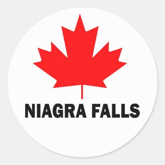 Niagra Herfsten Ronde Sticker (Voorkant)