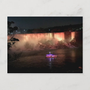 Niagra Herfsten 's nachts Briefkaart