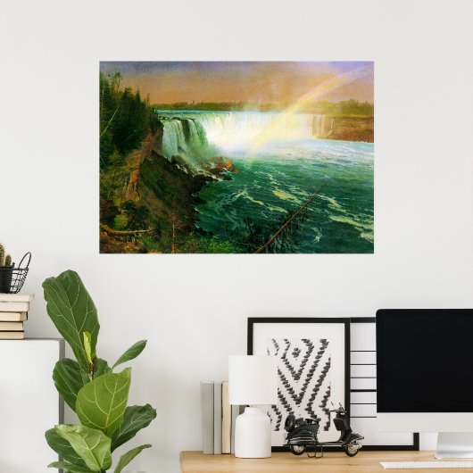 Niagra Herfsten van Bierstadt Poster (Thuiskantoor)