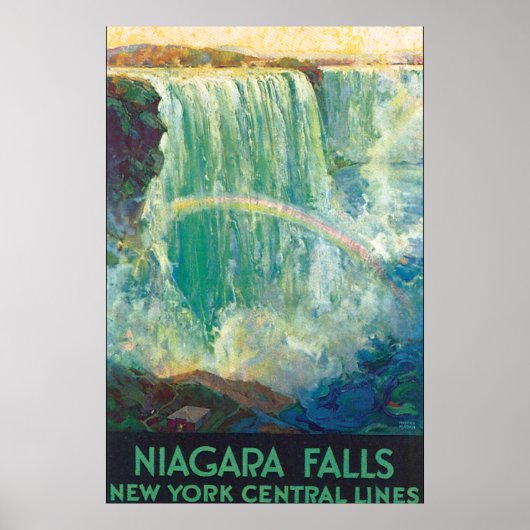 Niagra Herfsten Vintage Travel Poster Artwork (Voorkant)