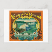 Niagra Oranje Etiket Briefkaart (Voorkant)
