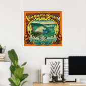 Niagra Oranje Etiket Poster (Thuiskantoor)