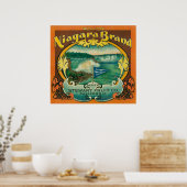 Niagra Oranje Etiket Poster (Keuken)