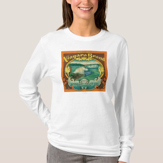 Niagra Oranje Etiket T-shirt (Voorkant)