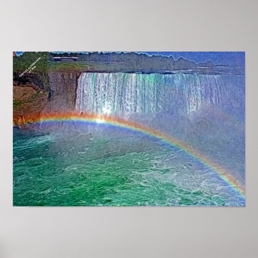 Niagra-poster voor regenboogstralen poster (Voorkant)
