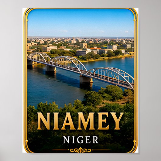 Niamey Niger-rivier en Sahel-schoonheid Poster (Voorkant)