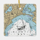 Niantic CT Nautical Chart Keramisch Ornament (Voorkant)