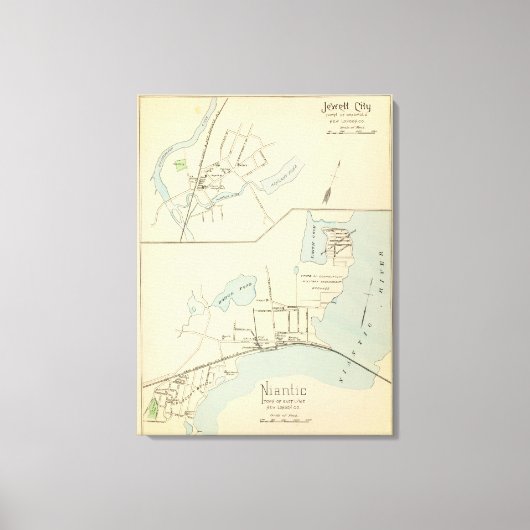 Niantic, Jewett City Canvas Afdruk (Voorkant)