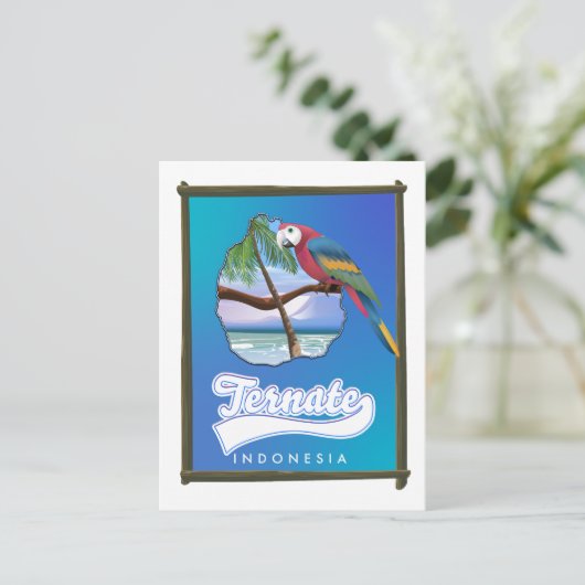 Nias Island Indonesia reiskaart Feestdagenkaart (Staand voorkant)