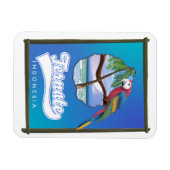 Nias Island Indonesia reiskaart Magneet (Horizontaal)