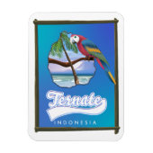 Nias Island Indonesia reiskaart Magneet (Verticaal)