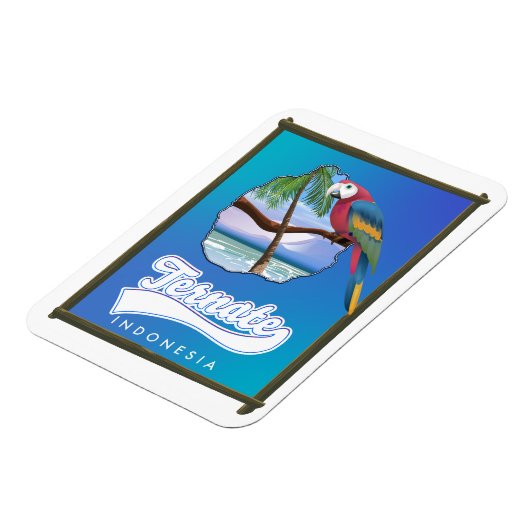 Nias Island Indonesia reiskaart Magneet (Linkerzijde)