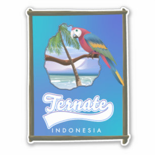 Nias Island Indonesia reiskaart Sticker