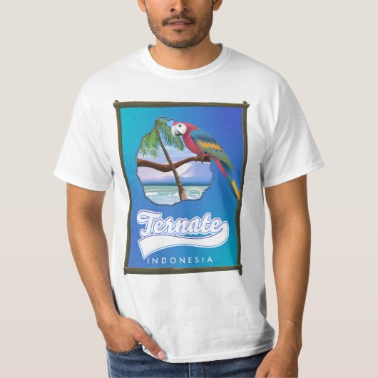 Nias Island Indonesia reiskaart T-shirt (Voorkant)