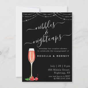 Nibbles Nightcaps Budget Koppels Douche Uitnodigin Kaart